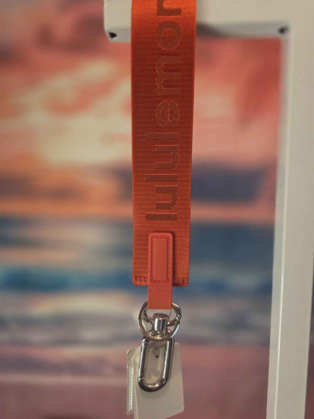 lululemon athletica Cherry Ember Logo Keychain